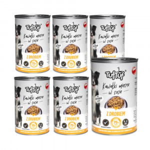 TUF TUF Masové kuličky s drůbeží - vlhké krmivo pro psy - 6x415g