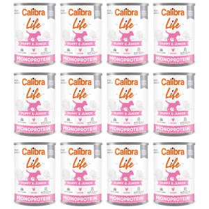 CALIBRA Dog Life Puppy&Junior Kuře & rýže - mokré krmivo pro psy - 12x400g