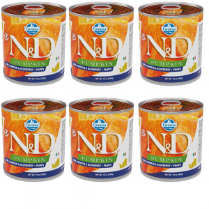 FARMINA N&D Pumpkin Dog Jehněčí, dýně, borůvky Mokré krmivo pro štěňata - 6x285g