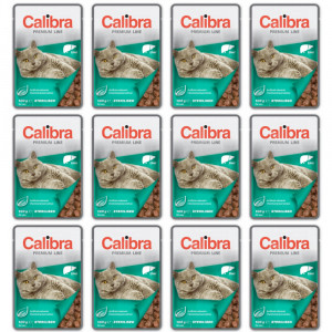 CALIBRA Cat Premium Sterilised Liver - mokré krmivo pro kočky - 12x100g