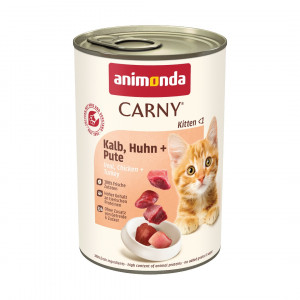 ANIMONDA Carny Kitten Veal, chicken, turkey - mokré krmivo pro kočky - 400g