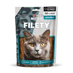 PAN MIĘSKO Mackerel fillets - pamlsek pro kočky - 100g