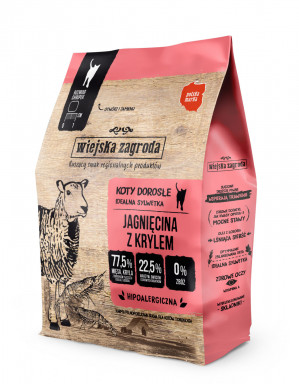 WIEJSKA ZAGRODA Lamb with krill - suché krmivo pro kočky - 400g