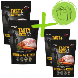 BIOFEED Tasty Dogs Life Krůta - vlhké krmivo pro psy - 2x500g + 2x500g ZDARMA