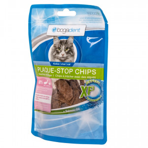 BOGAR Bogadent Plaque-stop Chips Fish - pamlsek pro kočky - 50g