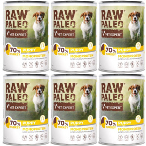 VETEXPERT Raw Paleo Puppy Mono Krůta - vlhké krmivo pro štěňata - 6x400g