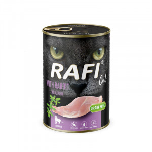 RAFI Cat Adult with rabbit - mokré krmivo pro kočky - 400g