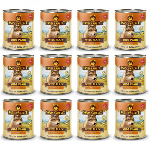 WOLFSBLUT Wide Plain Horse meat with sweet potatoes - vlhké krmivo pro psy - 12x800g