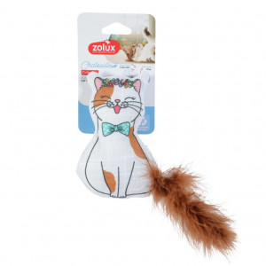 ZOLUX Chatouille Cat with feathers and catnip - hračka pro kočky - 13cm