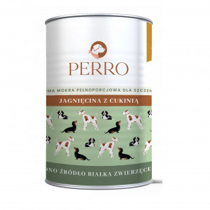 PERRO Junior Lamb with zucchini - vlhké krmivo pro psy - 400g