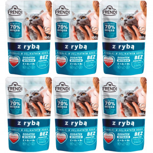 FRENDI kousky v omáčce s rybou - mokré krmivo pro kočky - 6x100g