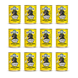 DOBRY PIES Mono Čistá koza + kolagen – vlhké krmivo pro psa – 12x400g
