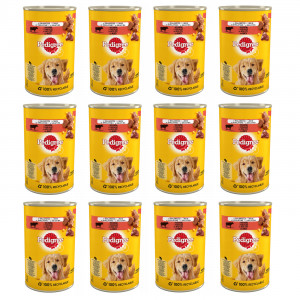 PEDIGREE Adult Hovězí ve želé – mokré krmivo pro psy – 12×400 g