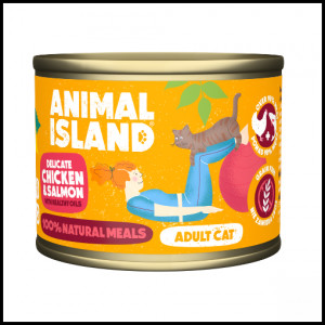 ANIMAL ISLAND Kuře s lososem - vlhké krmivo pro kočky - 200 g