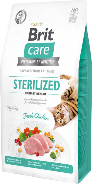 BRIT Care Grain Free Sterilized Urinary Health - suché krmivo pro kočky - 7 kg 