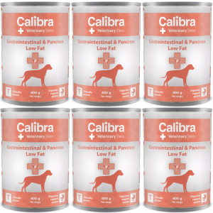 CALIBRA Veterinary Diets Gastrointestinal Low Fat - mokré krmivo pro psy - 6x400g