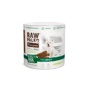 VETEXPERT Raw Paleo Vital Pro Dental Duck Mini Mono - pamlsek pro psa - 100g