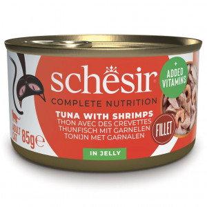 SCHESIR in jelly Tuna with shrimps - mokré krmivo pro kočky - 85 g