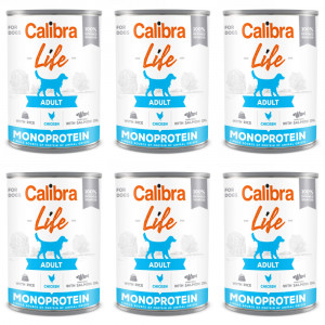 CALIBRA Dog Life Adult Kuře s rýží - mokré krmivo pro psy - 6x400g