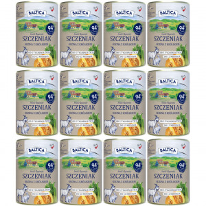BALTICA Chutě regionů Štěně Kozí s králíkem - mokré krmivo pro psy - 12x400g