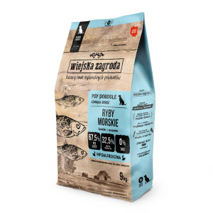 WIEJSKA ZAGRODA Saltwater fish M - suché krmivo pro psy - 9kg