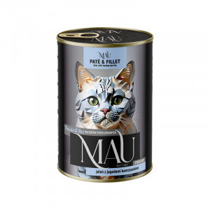 MAU Pate and Fillet Sterilised Deer with haskap berries - mokré krmivo pro kočky - 400g
