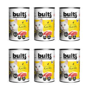 BULTI Rich in duck - mokré krmivo pro kočky - 6x400g