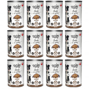 TUF TUF Masové kuličky se zvěřinou - vlhké krmivo pro psy - 12x415g