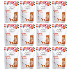 4VETS Natural Weight Reduction - mokré krmivo pro kočky - 12x85g