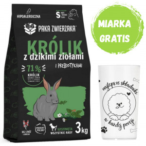 PAKA ZWIERZAKA Puppies Rabbit with wild herbs S - suché krmivo pro psy - 3kg + GRATIS