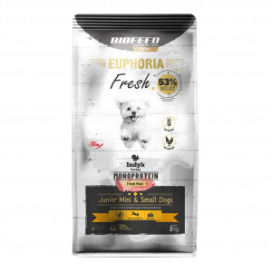 BIOFEED Euphoria Fresh Junior Mini & Small Monoprotein Turkey - suché krmivo pro psy - 2kg