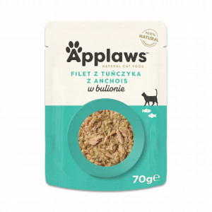APPLAWS Tuna fillet with anchovy & seaweed in broth - mokré krmivo pro kočky - 70g