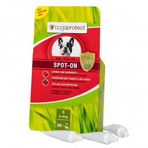 BOGAR Bogaprotect® Spot-on S (4-10 kg) - kapky proti blechám a klíšťatům pro psy – 3x1,2 ml