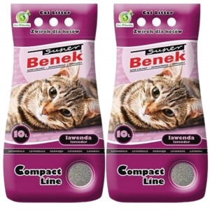 CERTECH Super Benek Compact Levandule – hrudkující stelivo pro kočky – 2x10l