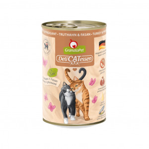 GRANATAPET DeliCATessen Turkey and pheasant - mokré krmivo pro kočky - 400g