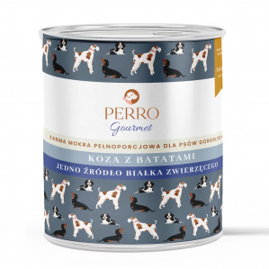 PERRO Gourmet Goat with sweet potatoes - vlhké krmivo pro psy - 800g