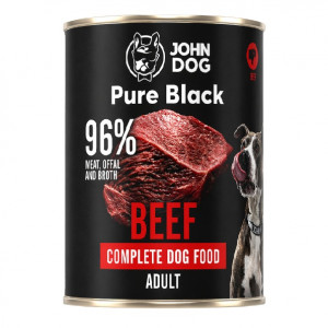 JOHN DOG Pure Black Hovězí - vlhké krmivo pro psy - 400g