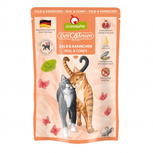 GRANATAPET DeliCATessen Veal and coney - mokré krmivo pro kočky - 85g