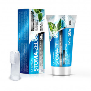 EUROWET Stoma-Żel Mintová - zubní pasta a kartáček pro psy a kočky - 50 mg