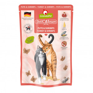 GRANATAPET DeliCATessen Turkey and shrimps - mokré krmivo pro kočky - 85g
