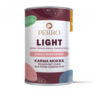 PERRO Light Goat with vegetables - vlhké krmivo pro psy - 400g