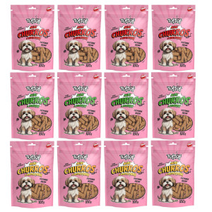 TUF TUF Mini Churros MIX 3 příchutí – pamlsek pro psy – 12x100g