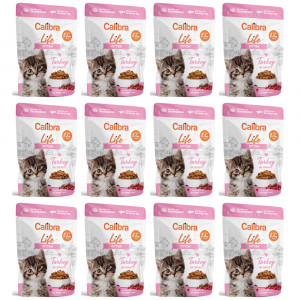 CALIBRA Cat Life Kitten Turkey in gravy - mokré krmivo pro kočky - 12x85g