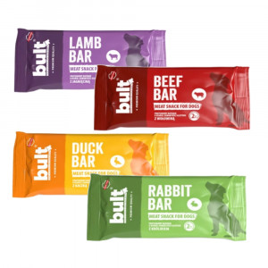 BULT Bar Proteinová tyčinka MIX 4 příchutí – pochoutka pro psy – 4x75g