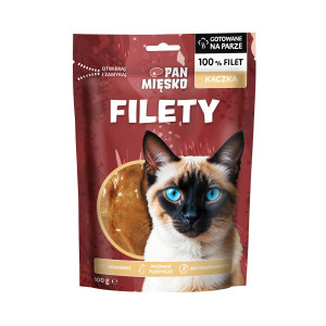 PAN MIĘSKO Duck fillets - pamlsek pro kočky - 100g
