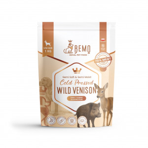 BEMO Cold Pressed Wild Venison - suché krmivo pro psy - 1kg