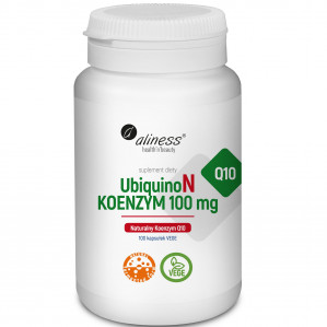 ALINESS 100% UbiquinoN Natural Coenzyme Q10 100 mg – doplněk stravy – 100 kapslí