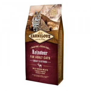 CARNILOVE Cat Adult Energy & Outdoor Reindeer - suché krmivo pro kočky - 6kg