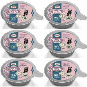 FOLK Kitten Jemný pokrm pro kotě z jehněčího masa – mokré krmivo pro koťata – 6x85g