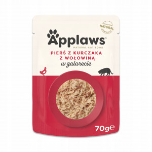 APPLAWS Chicken Breast with Beef in Jelly - mokré krmivo pro kočky - 70g